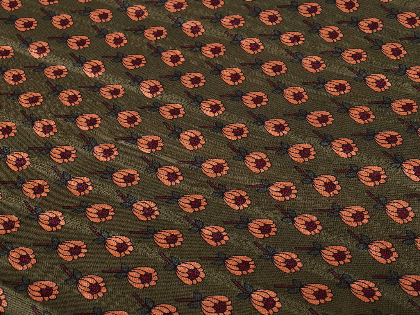 Exquisite Floral Motif Silk Saree with Peacock Design