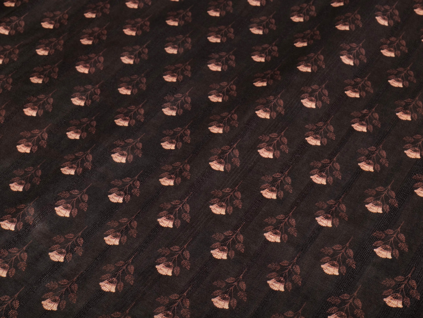 Handcrafted Black Saree with Traditional Motifs and Horse Printed Pallu