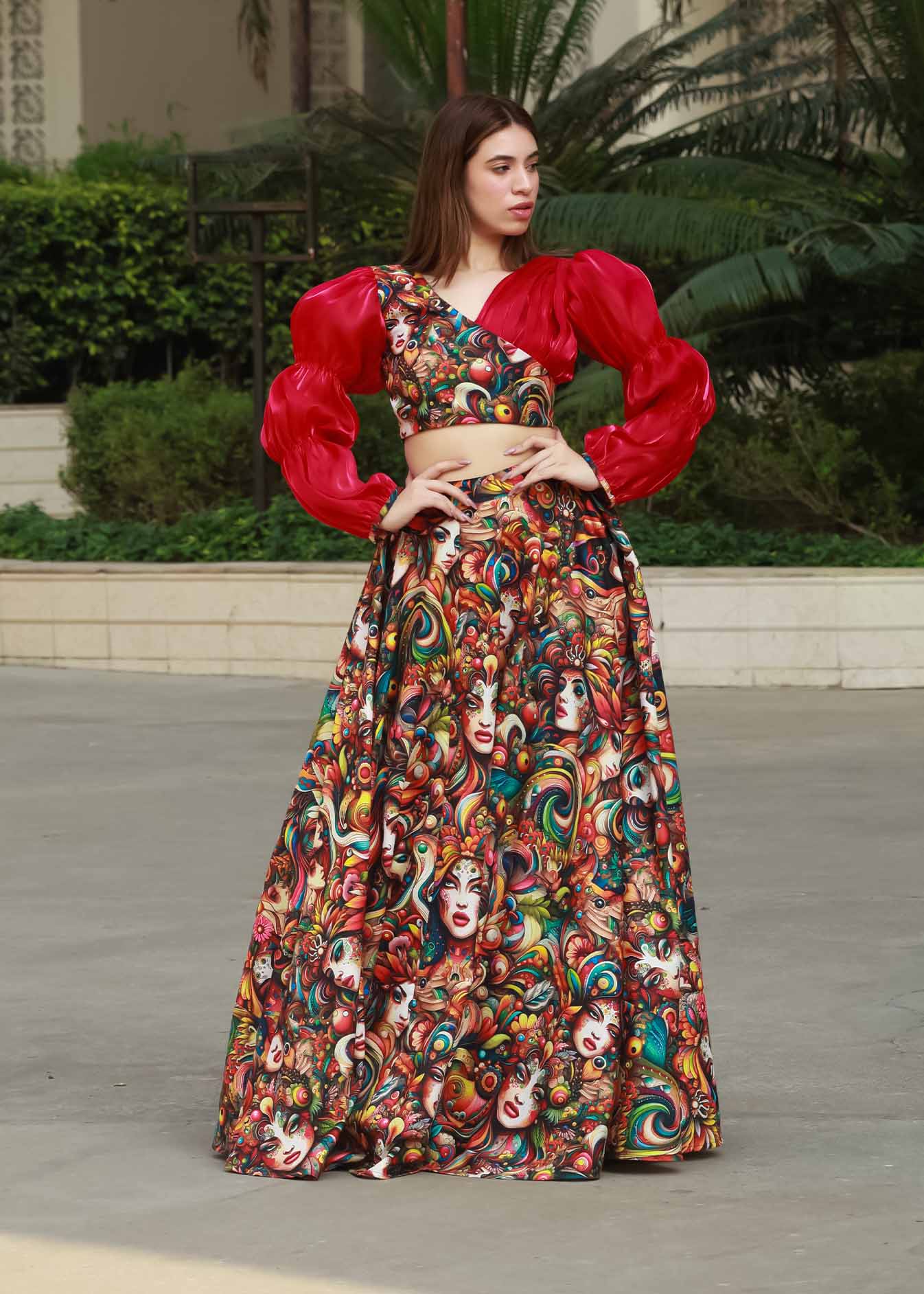 Avant-Garde Art Skirt Set