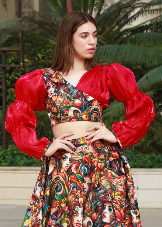 Avant-Garde Art Skirt Set