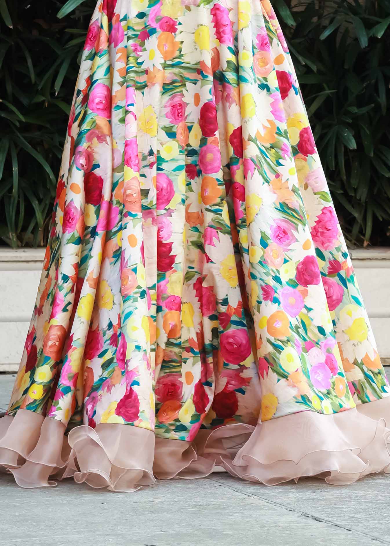 Blooming Elegance Floral Skirt Set