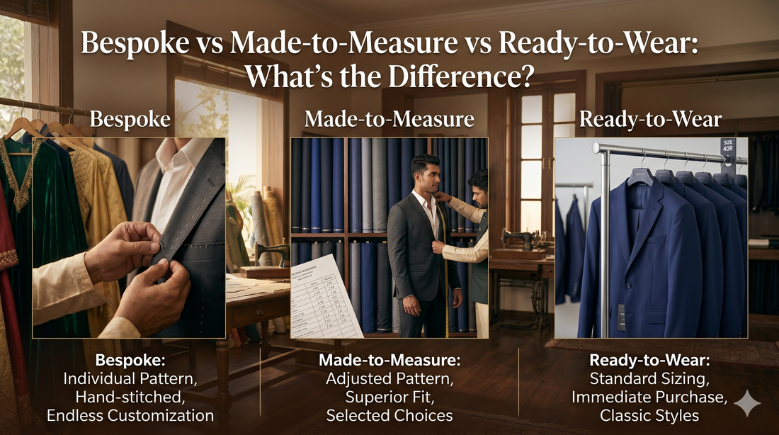 "Bespoke vs Made-to-Measure vs Ready-to-Wear: What's the Difference?"