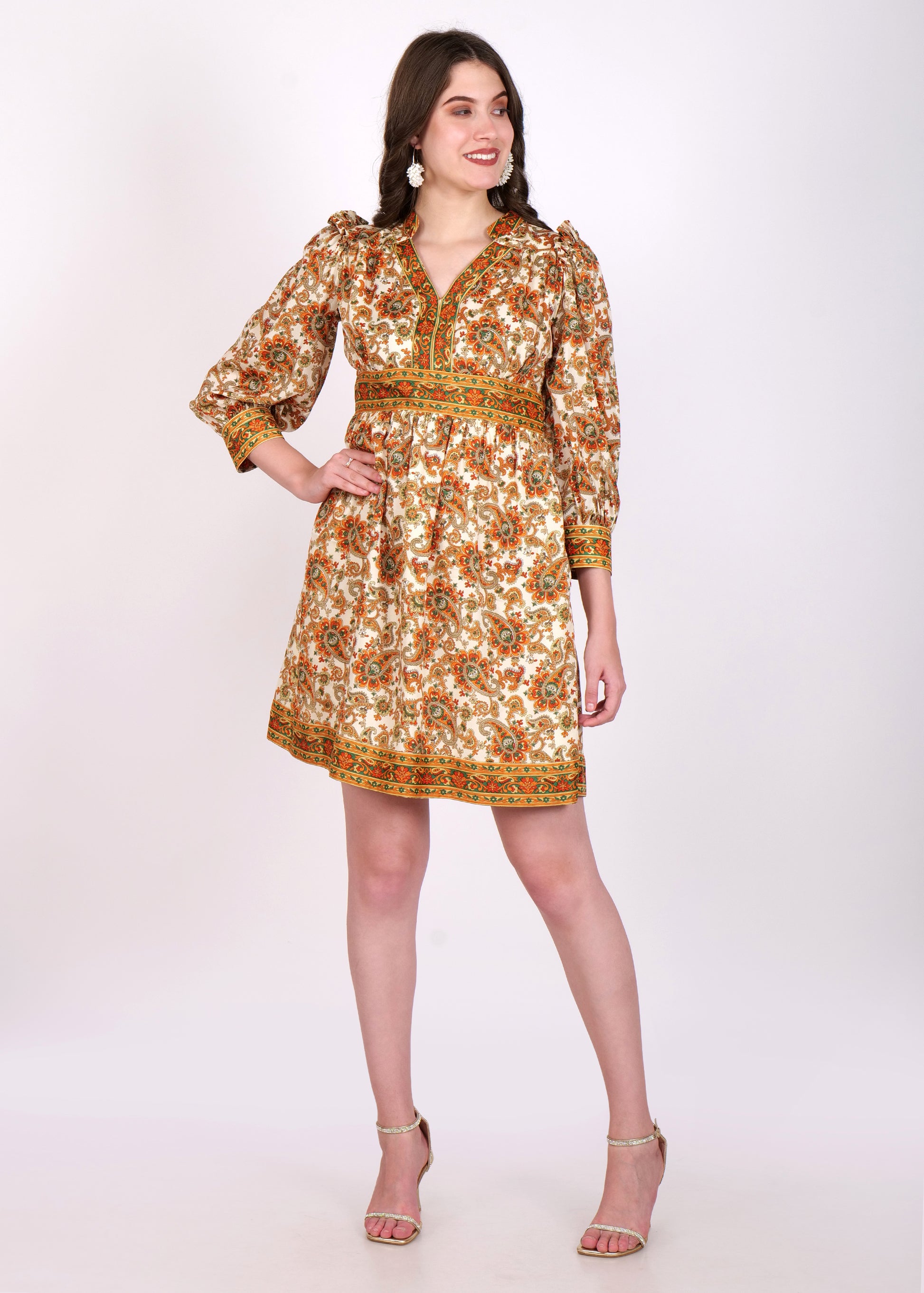 Golden Harvest Paisley Dress Seona Couture Golden Harvest Paisley Dress Seona Couture
