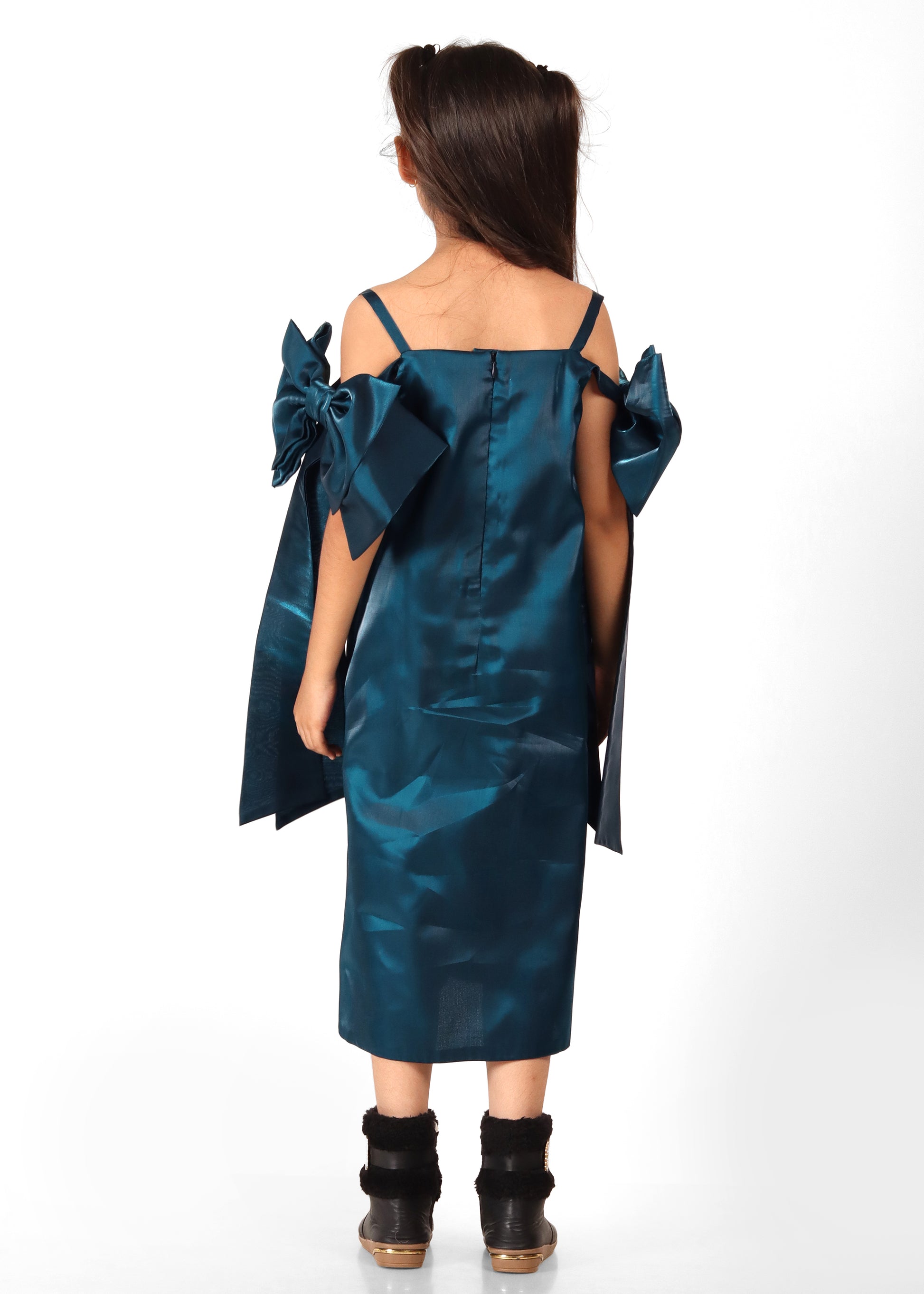 Midnight Sapphire Bow Dress (Crafted with Jimmy Choo Fabric) Seona Couture Midnight Sapphire Bow Dress (Crafted with Jimmy Choo Fabric) Seona Couture
